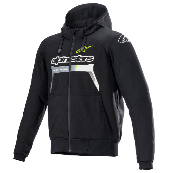 Alpinestars Alpinestars Chrome Ignition Hoodie Black Yellow Fluo